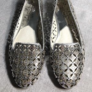 Silver Michael Kors Gabriela Flat